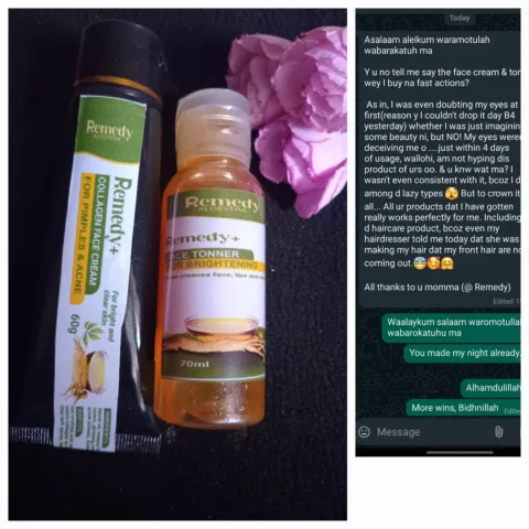 REMEDY PLUS COLLAGEN FACE CREAM and face toner